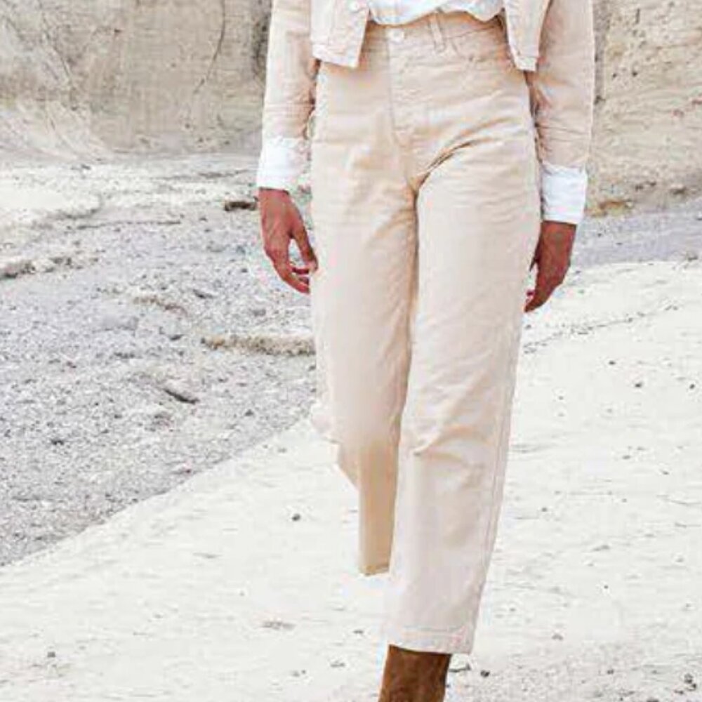 Jesse Kamm Cream Straight Leg Pants